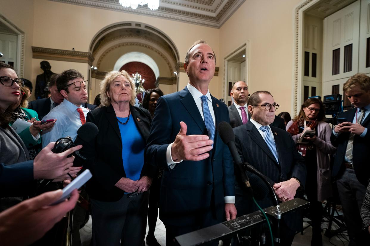 Democratic House impeachment manager Adam Schiff speaks at the Capitol on Tuesday. (Photo: Jim Lo Scalzo/EPA-EFE/Shutterstock)