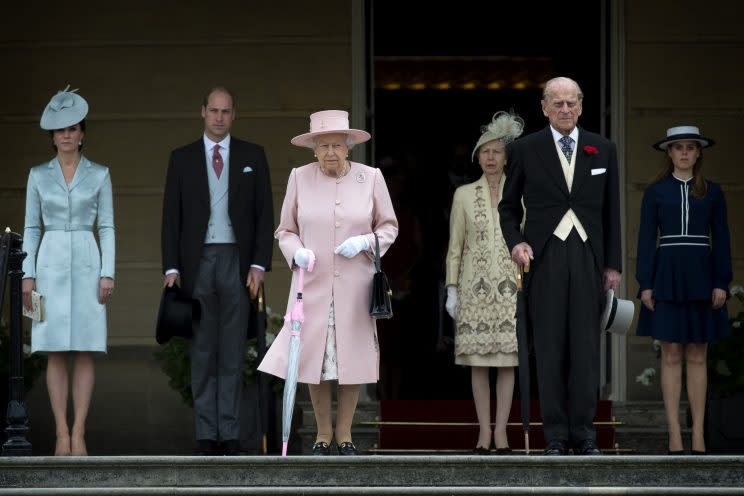 The royal family at the Queen’s garden party. (Photo: PA)