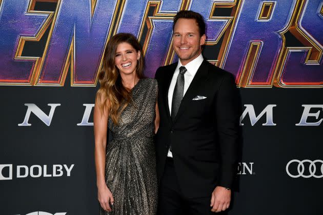 Katherine Schwarzenegger (left) and Chris Pratt. (Photo: Jeff Kravitz via Getty Images)