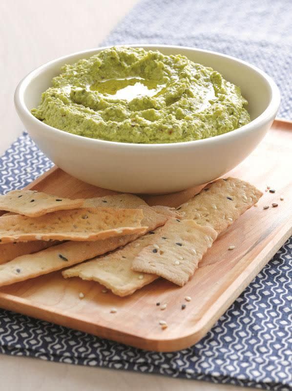 Edamame Dip with Charred Green Onions and Jalapeños