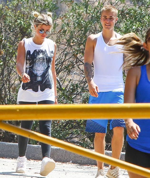 Justin with Sofia Richie. Source: SplashNews.