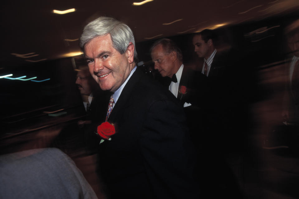Then Speaker of the House Newt Gingrich at the Economic Club in New York. 
