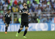 <p>It wasn’t a first half for Argentina’s Lionel Messi to remember </p>