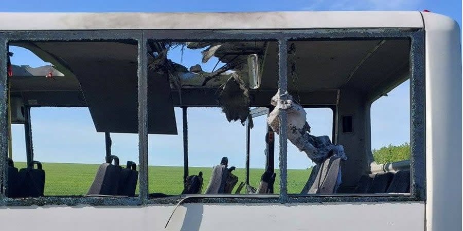 Russian authorities claim that the Ukrainian drones attacked the buses