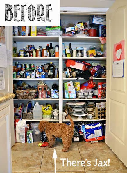 Before: Pantry Piled High