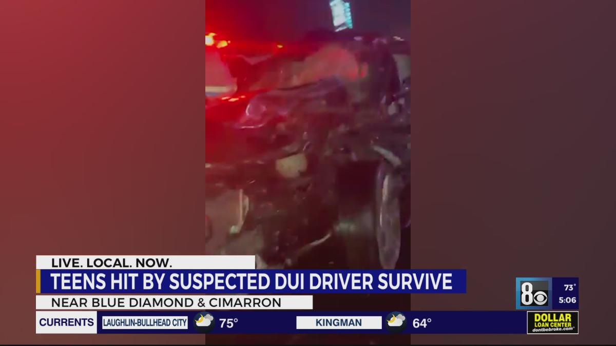 Las Vegas teen feels lucky to be alive after crash involving driver suspected of DUI; but loses his much-needed transportation