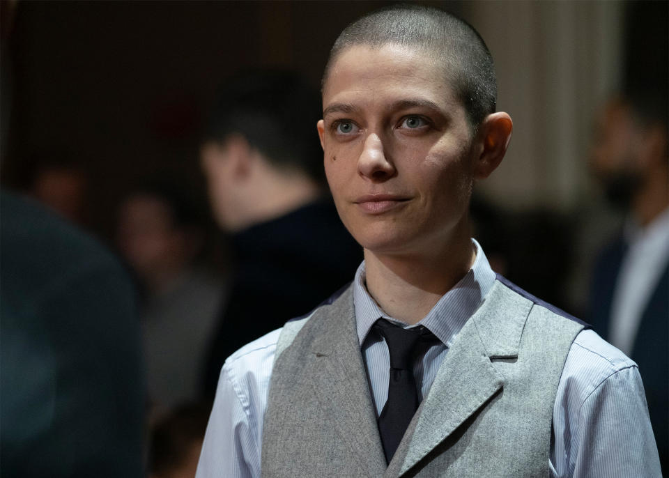 Asia Kate Dillon as Taylor in BILLIONS (Season 4, Episode 08, "Fight Night"). - Photo: Jeff Neumann/SHOWTIME - Photo ID: BILLIONS_408_852.R.JPG