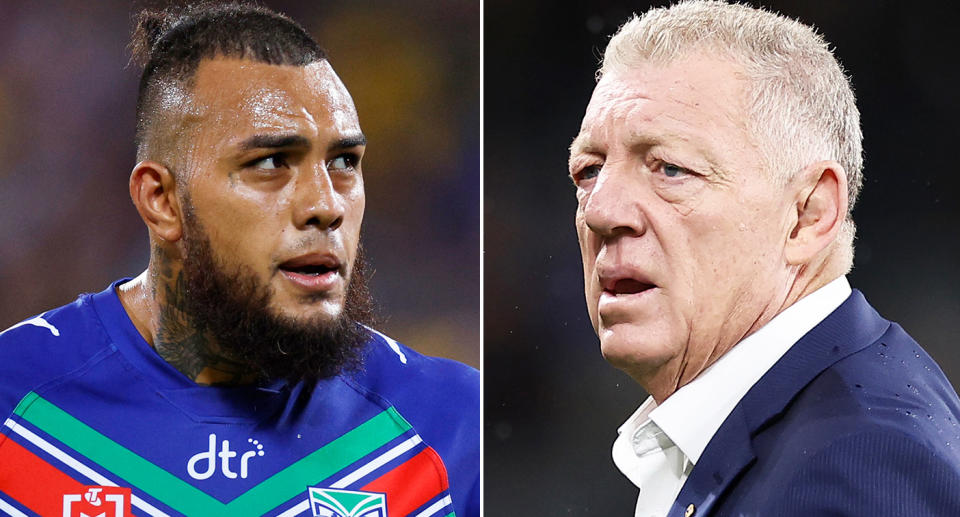 Warriors star Addin Fonua-Blake and Phil Gould