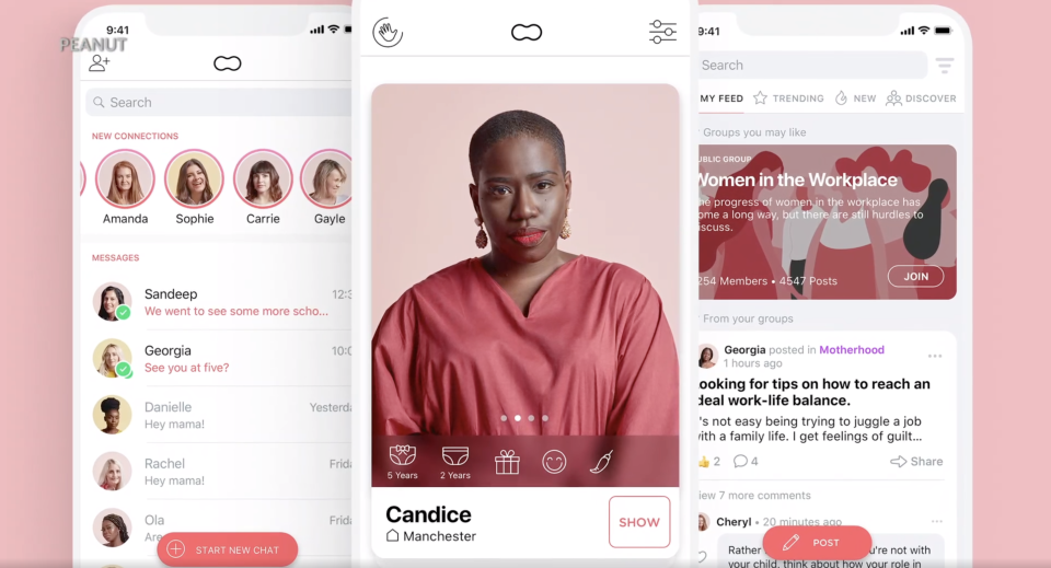 Peanut, a London-based social network for current or mothers-to-be, is seeing a spike in engagement over the past few months. (Courtesy: Peanut)