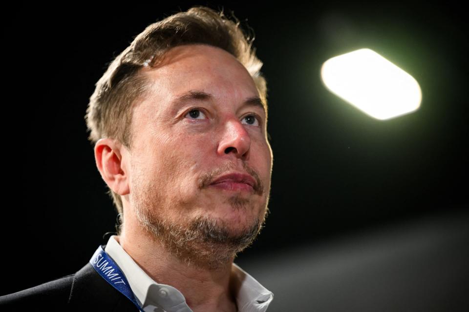 Elon Musks Tesla schaltet Werbung auf X, dem ehemaligen Twitter. - Copyright: LEON NEAL/Getty Images