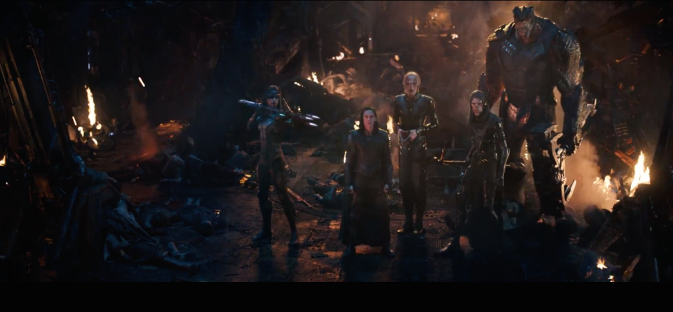 <p>This is almost certainly the moment Tom Hiddleston leaves the franchise – the Tesseract’s been taken from him, he’s failed Thanos and he’s surrounded by a bunch of characters we need to hate for the duration of the movie. <br><br>They’re the Black Order – Proxima Midnight, Ebony Maw, Corvus Glaive and Black Dwarf. Loki’s death would raise the stakes here, so it’s definitely happening. </p>