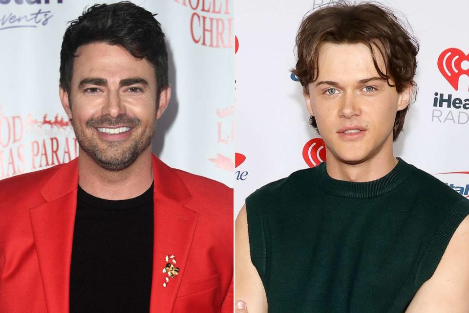 <p>Albert L. Ortega/Getty; Taylor Hill/WireImag</p>  Jonathan Bennett shares advice for the next Aaron Samuels in Mean Girls, Christopher Briney  