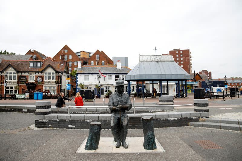 Una estatua de Robert Baden-Powell en Poole, Reino Unido, el 10 de junio de 2020