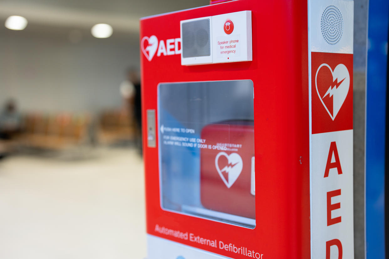 Automated external defibrillators, or AEDs, can save the life of someone in cardiac arrest, but they're rarely used, new research has found. (Getty Images)