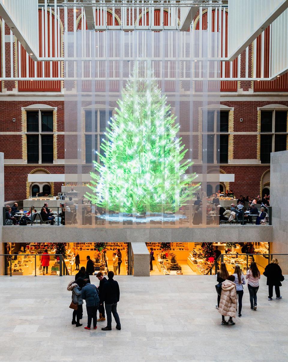 The Holographic Christmas Tree in Amsterdam, Netherlands