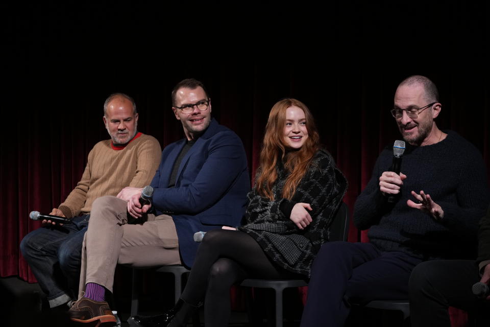 Jeremy Dawson, Sam Hunter, Sadie Sink, and Darren Aronofsky attend The Academy of Motion Picture Arts and Sciences New York screening of “The Whale” - Credit: Getty Images for The Academy of
