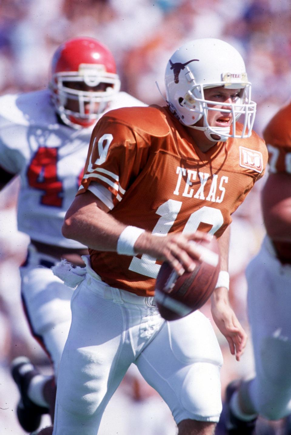 Texas quarterback Peter Gardere was 4-0 as the Longhorns' starting quarterback against the Oklahoma Sooners from 1989-92.