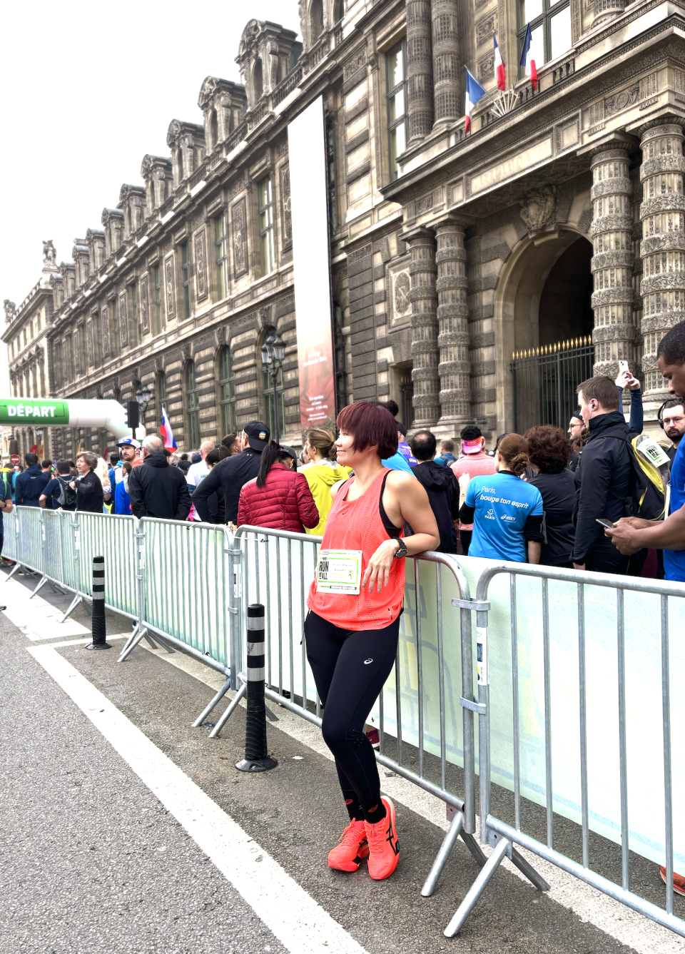 All geared up Asics Metaspeed Paris with matching apparel and all ready for the Shake Out Run in Paris. PHOTO: Cadence Loh, Yahoo Life Singapore 