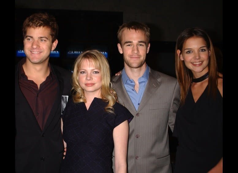 While we're very excited to see Busy Philipps and James Van Der Beek back together on the ABC comedy, a "Dawson's Creek" reunion is just not the same with the rest of the gang. Van Der Beek, Jackson and Williams have been teasing a reunion for a while now, but Holmes seemed iffy. However, <a href="http://www.huffingtonpost.com/2012/07/03/katie-holmes-dawsons-creek-reunion-tom-cruise_n_1647000.html" target="_hplink">after her divorce from Tom Cruise, it was reported that he was the one who didn't want the Capeside crew to reconnect</a>. But now that Holmes is a single lady, someone needs to get this started!