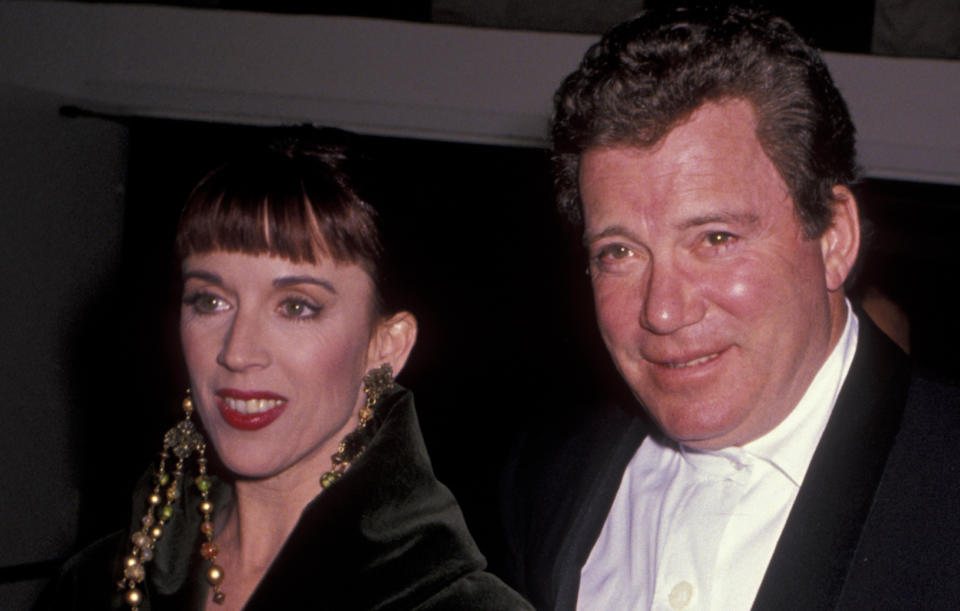 Shatner and his ex-wife, Marcy Lafferty, attend the National Jewish Fund Benefit Dinner Gala on November 29, 1989 in Beverly Hills, California. (Photo by Ron Galella, Ltd./Ron Galella Collection via Getty Images) 