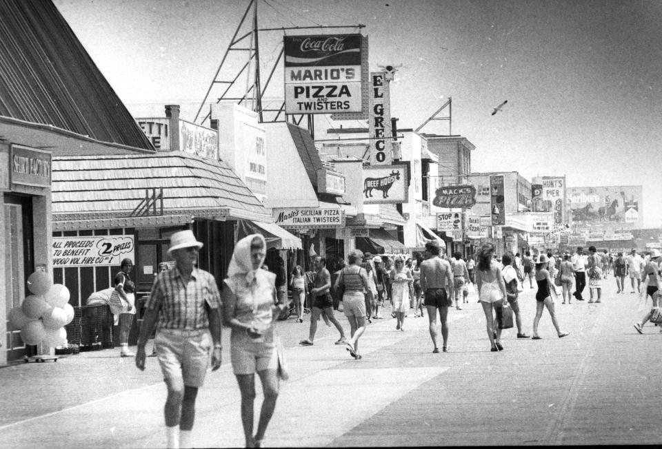 A busy day on the Wildwood boardwalk in 1981.