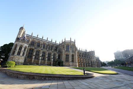 A general view of St George's Chapel, Windsor Castle ahead of the wedding of Prince Harry to Ms Meghan Markle at St George's Chapel in Windsor, Britain, May 19, 2018. Chris Jackson/Pool via REUTERS