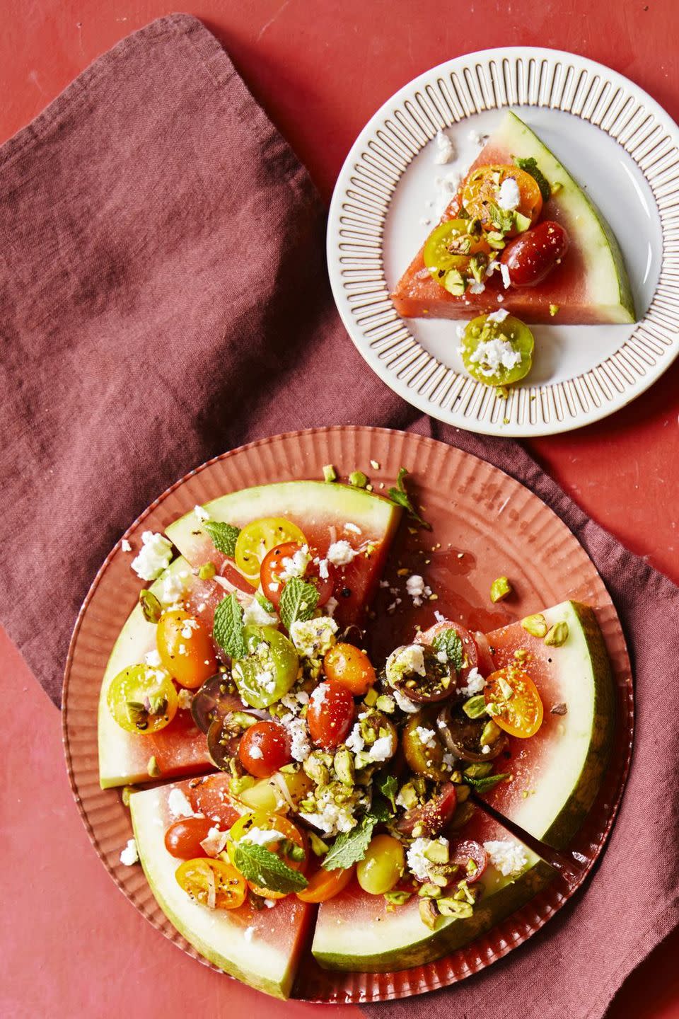 Marinated Tomato and Watermelon Wedges