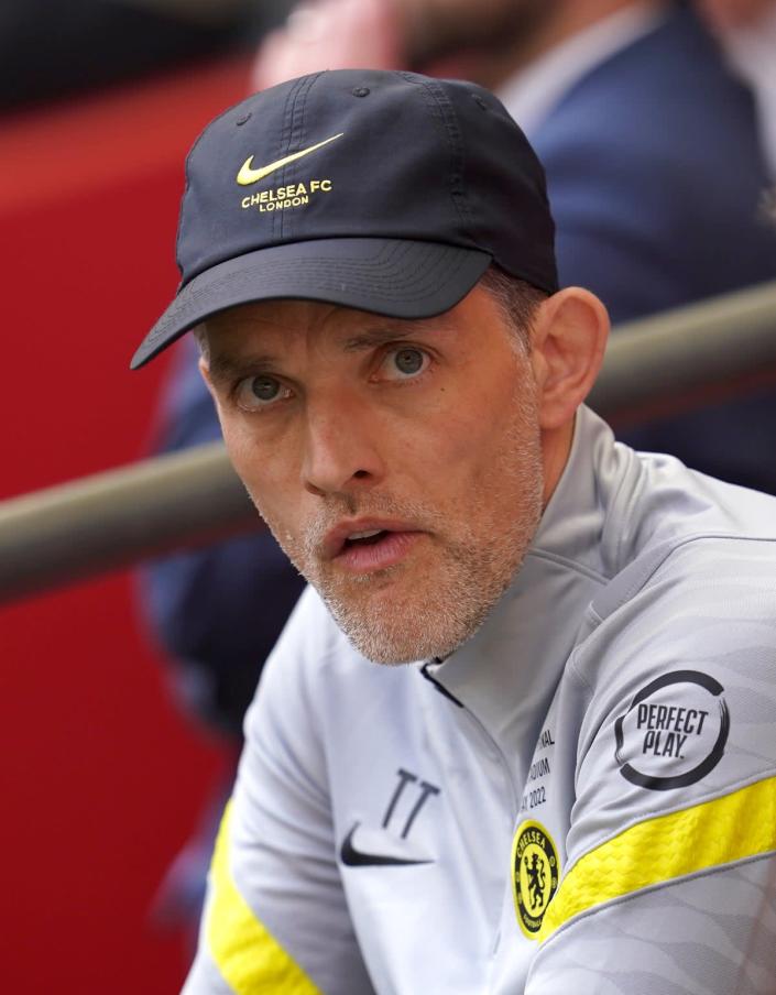 Thomas Tuchel, pictured, has joked about the curse of Chelsea’s number nine shirt (Nick Potts/PA) (PA Wire)