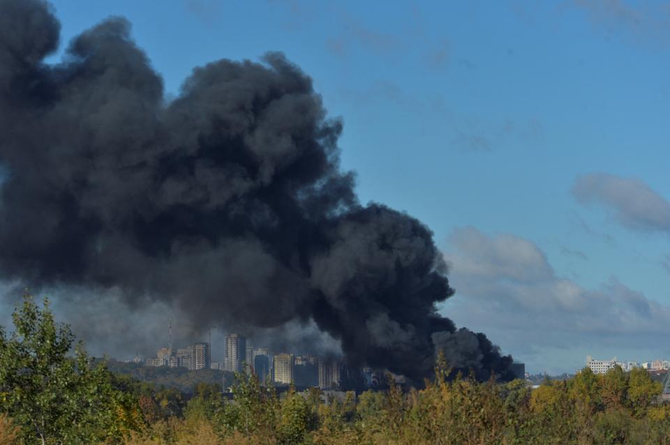 Smoke rises over the city after a Russian missile strike, amid Russia's attack on Ukraine (REUTERS)