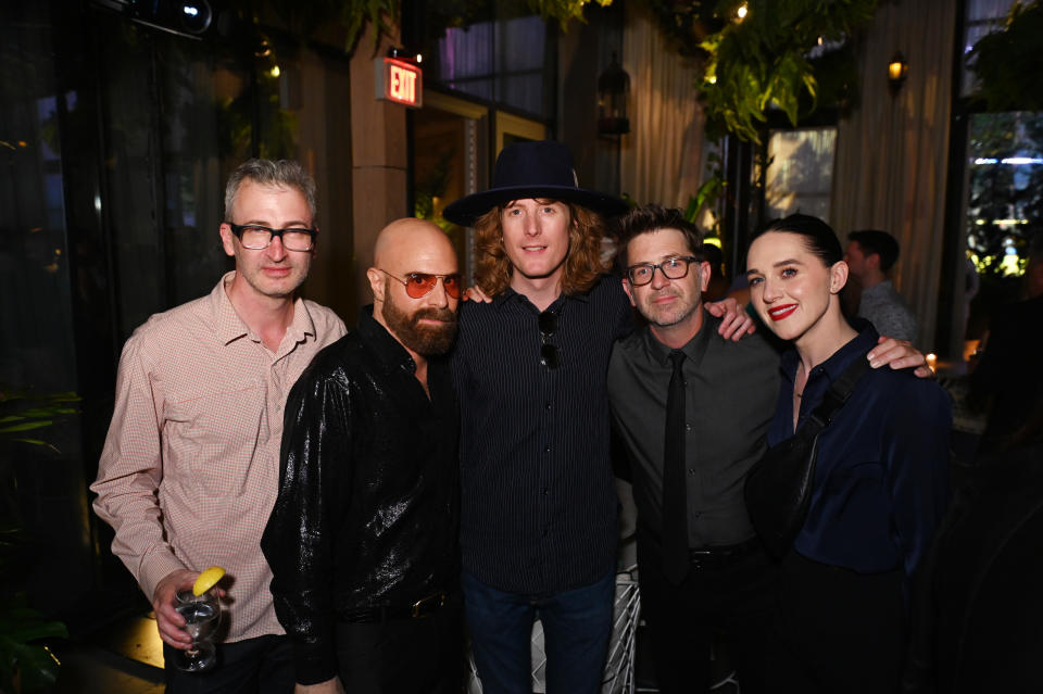 Daniel Aukin, David Adjmi, Justin Craig and Ryan Rumery of Stereophonic and Lena Hall attend the WME Pre-Tony Awards Party
