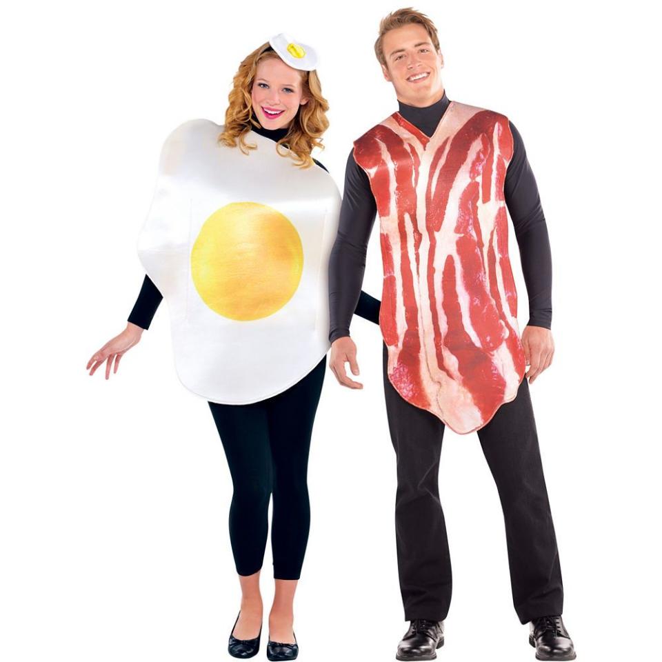 <p><strong>Party City</strong></p><p>partycity.com</p><p><strong>$39.99</strong></p><p><a href="https://www.partycity.com/adult-breakfast-buddies-bacon-and-egg-costume-P590838.html" rel="nofollow noopener" target="_blank" data-ylk="slk:Shop Now;elm:context_link;itc:0;sec:content-canvas" class="link ">Shop Now</a></p><p>Is there a better combination than eggs and bacon? Well, you two. These costumes can be thrown over any outfit, making it a quick fix if you're running behind.</p>