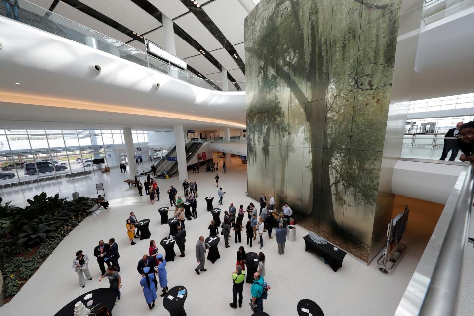 Louis Armstrong New Orleans International Airport opened its new 35-gate terminal to passengers Wednesday, Nov. 6.