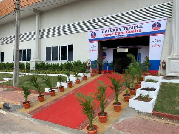 300-bed COVID isolation centre at Calvary Temple in Hyderabad.