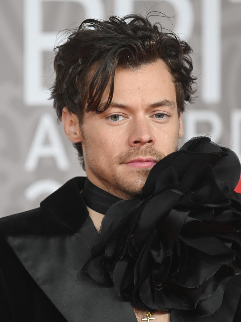 Harry Styles on The BRIT Awards 2023 red carpet