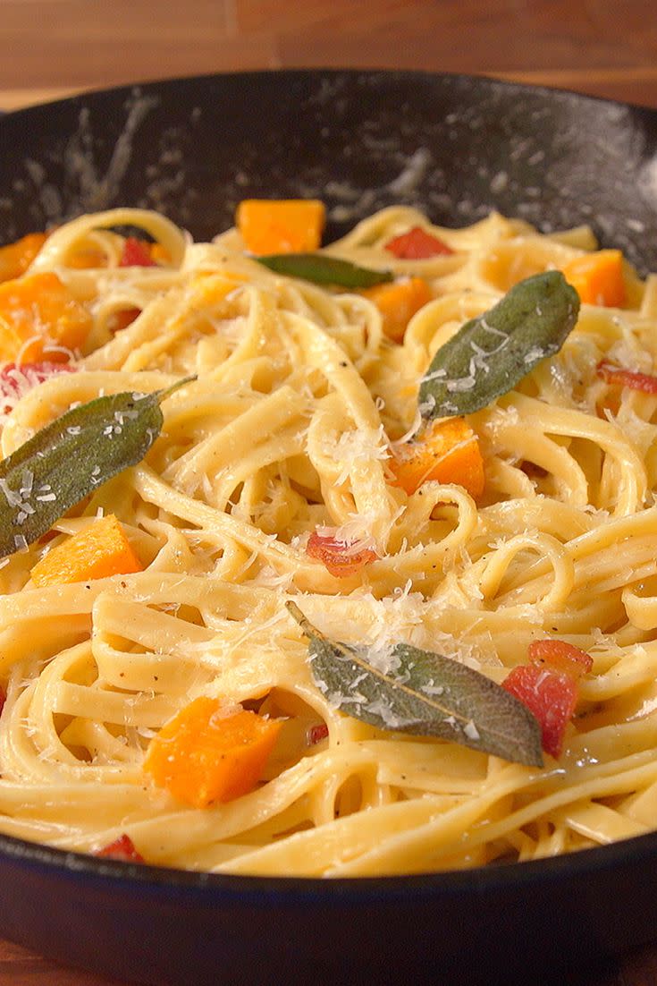 Bacon Butternut Squash Pasta