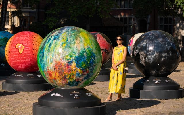 Globe sculptures