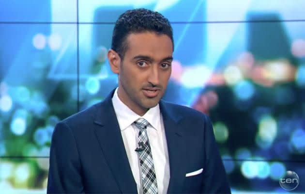 Waleed discussed the deplorable video last night. Photo: Ten