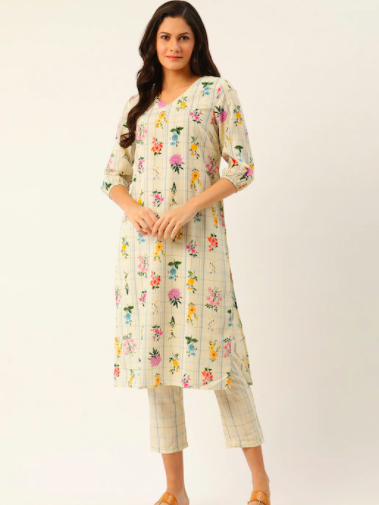 Myntra sale, upto 80% off: Comfy kurta & trouser sets for a WFH attire