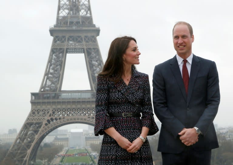 Britain's Prince William and his wife Kate were making their first official visit to Paris, where his mother Diana died in a car crash 20 years ago