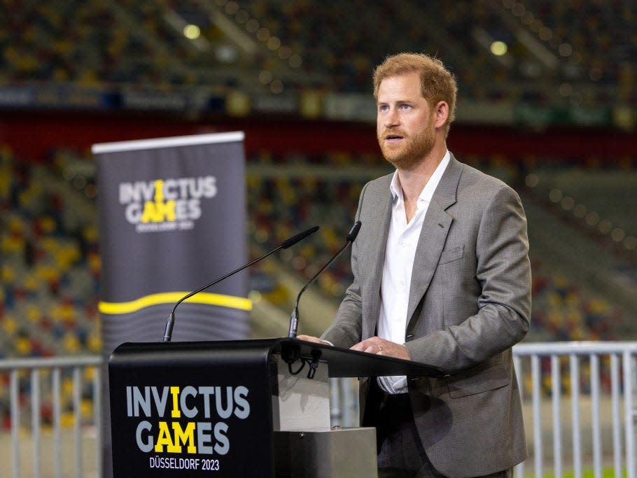 Prince Harry speaks at the Invictus Games in 2022