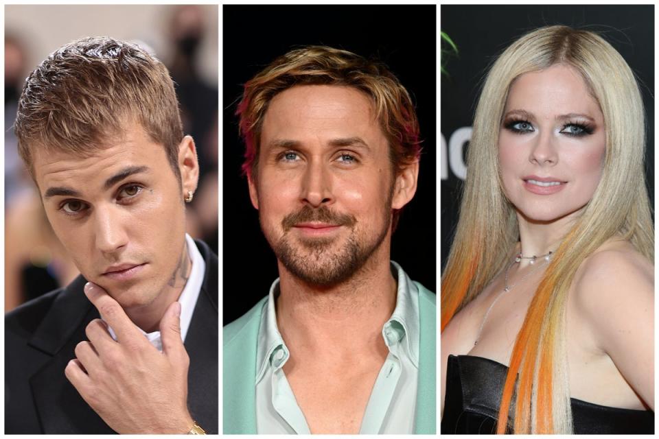 Justin Bieber, Ryan Gosling and Avril Lavigne have more in common than just all being Canadian (Getty)
