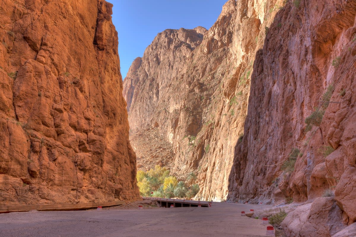 Todra Gorge, where deep canyons have been carved through orange limestone (Getty Images/iStockphoto)