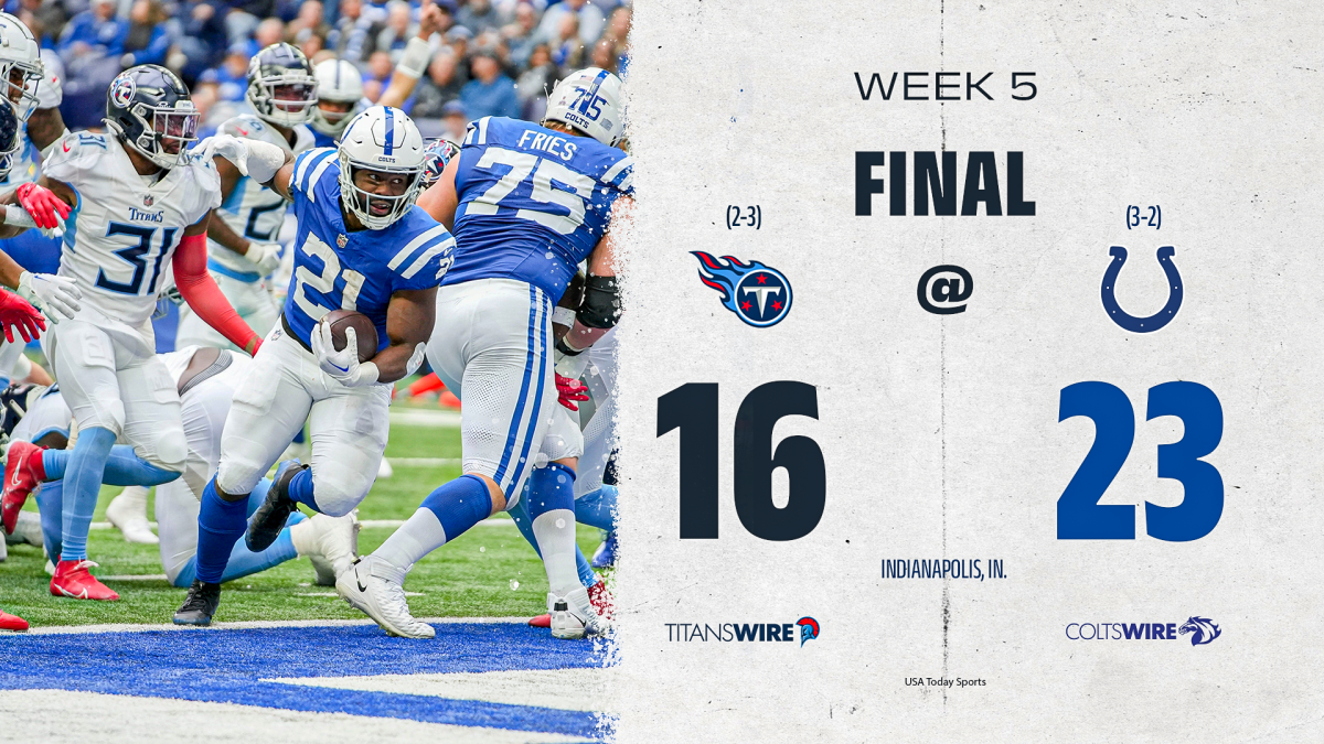 Tennessee Titans vs. Indianapolis Colts: Week 7 Next Gen Stats report