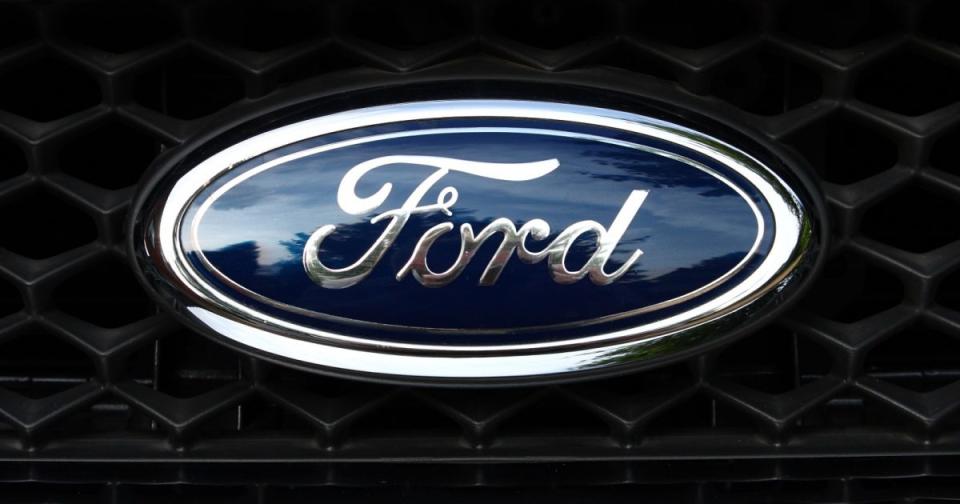 The Ford badge. 2008. Credit: Alamy