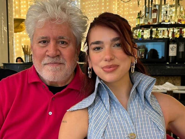 Pedro Almodóvar y Dua Lipa se reencontraron en Madrid