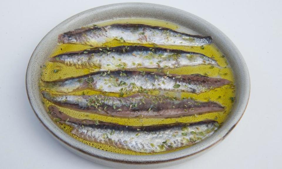 ‘These are butch, muscular specimens, the Schwarzeneggers of the anchovy world’: anchovies.