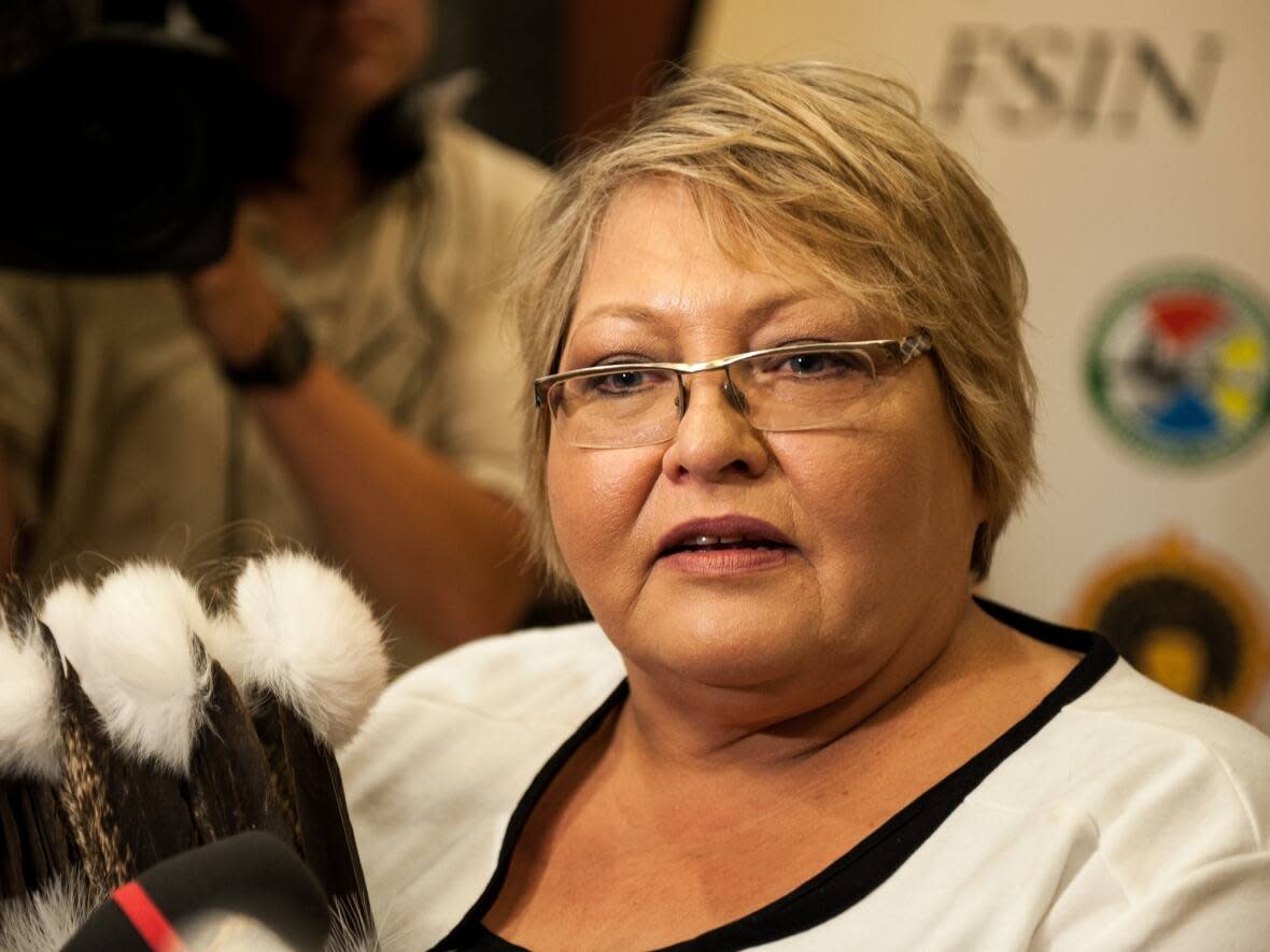 FSIN vice-chief Heather Bear says the province has a poor record of consulting First Nations.  (Brandon Harder/CBC - image credit)