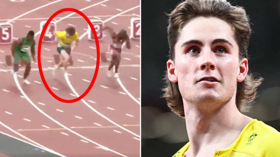 Seen here, the slow start that cost Australia's Rohan Browning in the 100m semi-finals.
