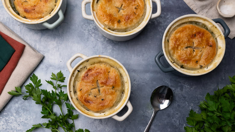 vegetarian white bean pot pies 