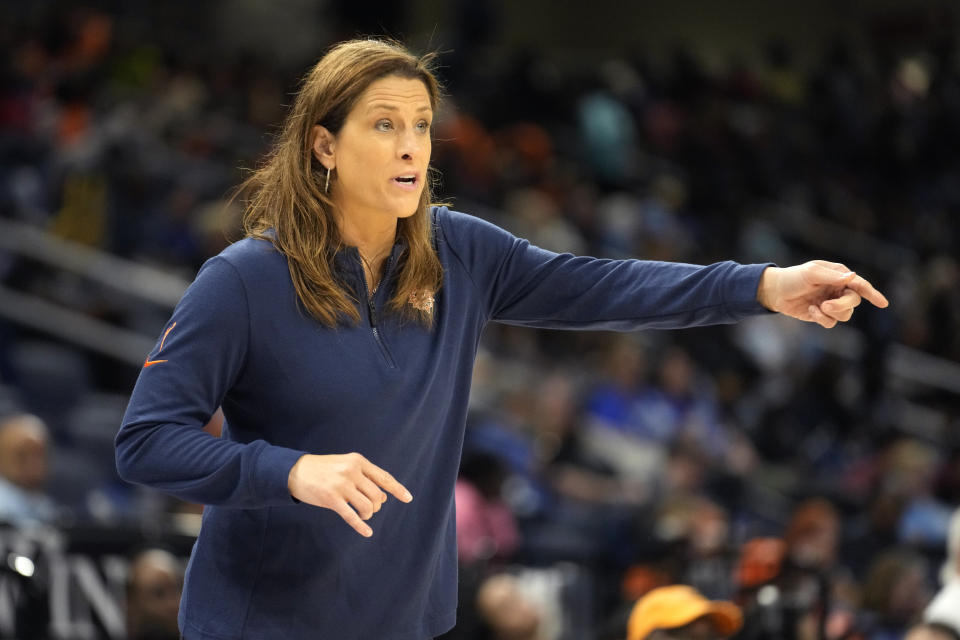 Connecticut Sun head coach Stephanie White took over a 2022 Finals team and had to pivot midseason when a key player was injured. (AP Photo/Charles Rex Arbogast)
